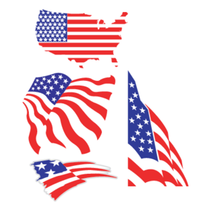 US flags Logo