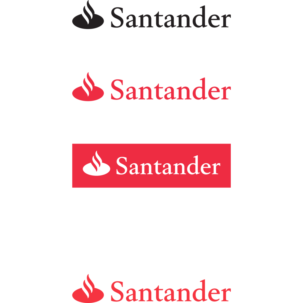 Logo, Finance, Spain, Santander