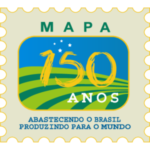 Selo 150 anos - MAPA Logo
