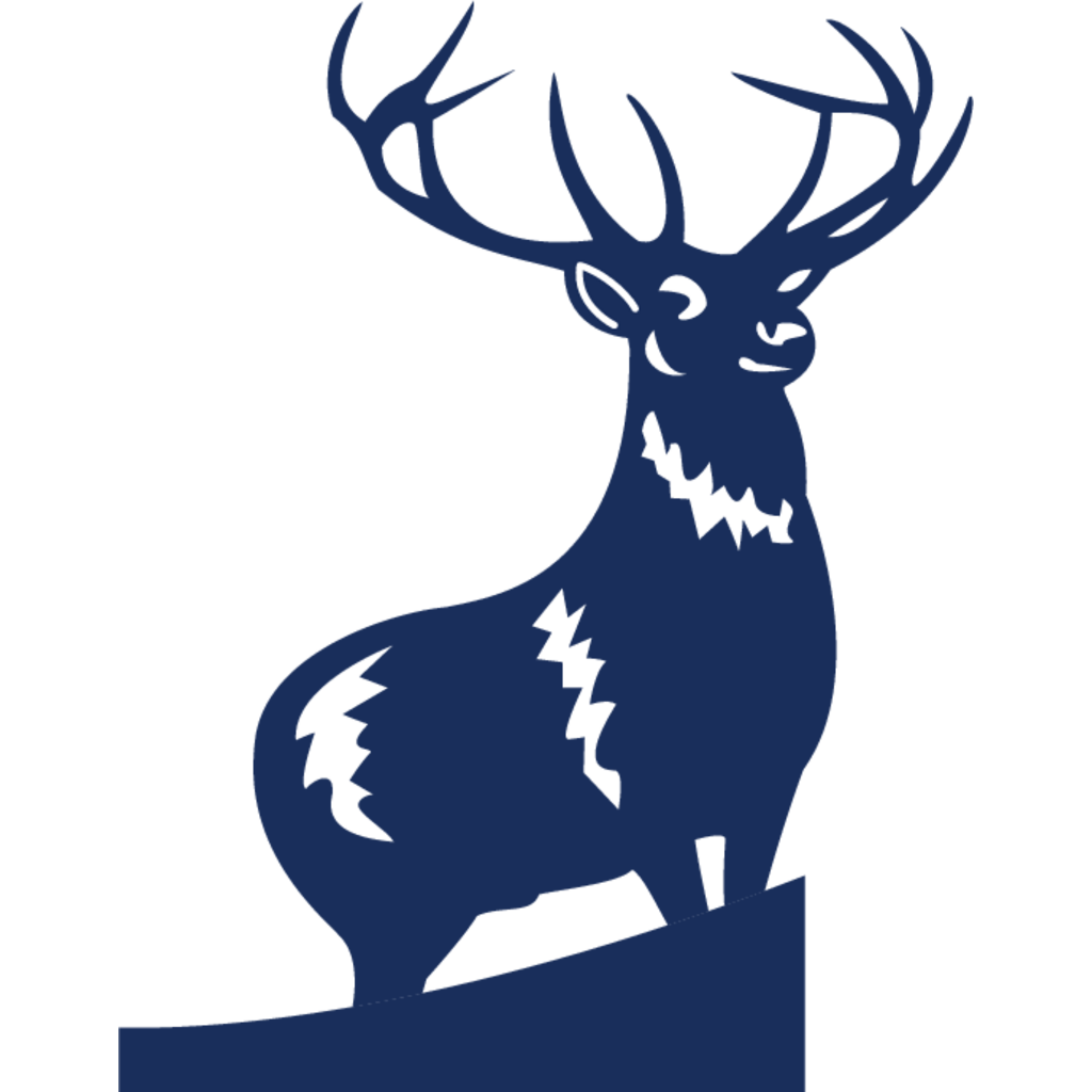Vintage deer logo with powerful golden antlers png download - 3104*3100 -  Free Transparent Deer Logo png Download. - CleanPNG / KissPNG