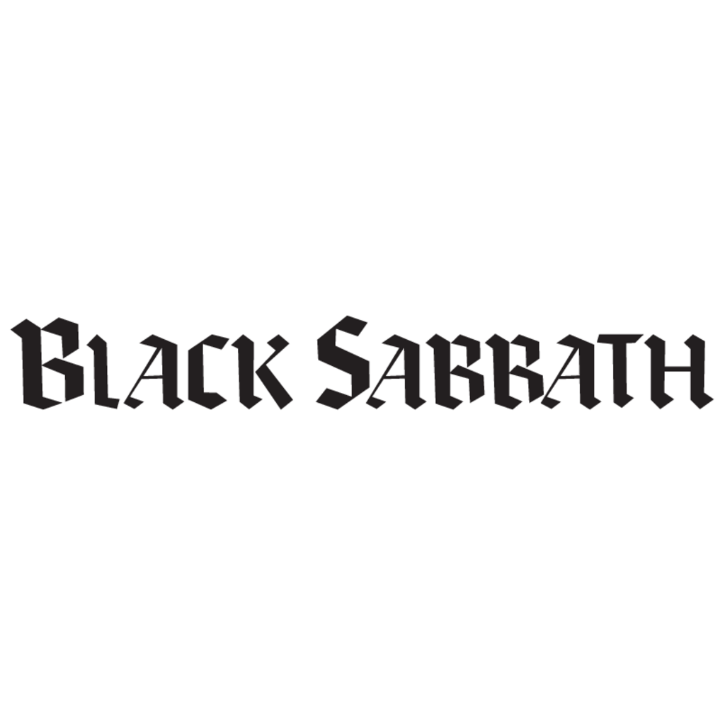 1950s logo black sabbath in color