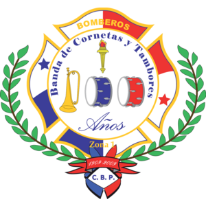 Banda de Corneta y Tambores de Los Bomberos de Panama Centenario Logo