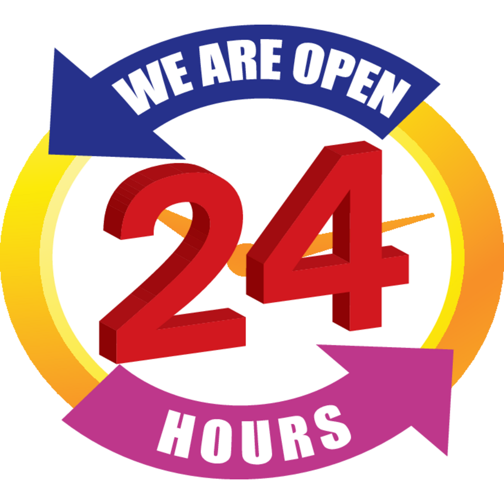 We Are Open 24 Hours Logo Vector Logo Of We Are Open 24 Hours Brand 